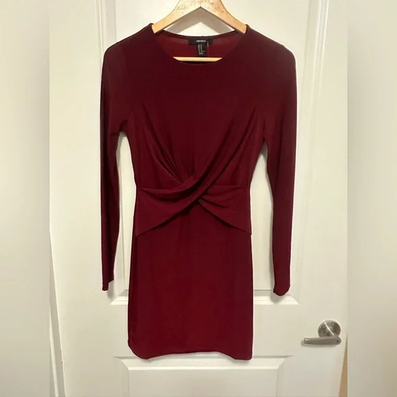 Forever 21 | Dresses | Nwt Forever 2 Ruched Long Sleeve Dress Flattering Dark Red Dress | Poshmark Forever 21 | Dresses | Nwt Forever 2 Ruched Long Sleeve Dress Flattering Dark Red Dress | Poshmark